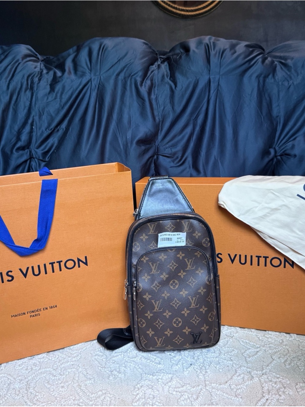 Louis Vuitton Brown Monogram Sling Crossbody Bag